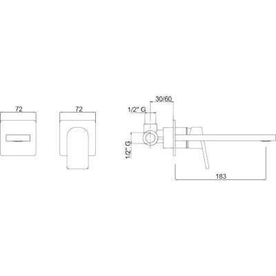 Будкрам купить Смеситель скрытого монтажа для раковины Bianchi City LVBCTY2023CRM Смеситель скрытого монтажа для раковины Bianchi City LVBCTY2023CRM 2