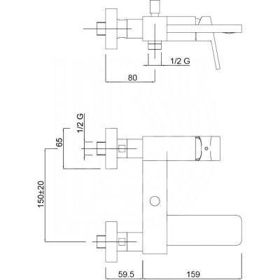 Будкрам купить Смеситель для ванны Bianchi City VSCCTY200400CRM Смеситель для ванны Bianchi City VSCCTY200400CRM 2