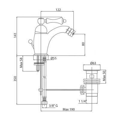 Будкрам купить Смеситель для биде Bianchi Liberty BIDLIB2003034IAVOT Смеситель для биде Bianchi Liberty BIDLIB2003034IAVOT 2