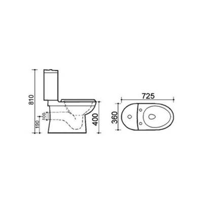 Будкрам купить Унитаз-компакт Qtap Ibis с сиденьем Soft-close QT0222015PW Унитаз-компакт Qtap Ibis с сиденьем Soft-close QT0222015PW 2