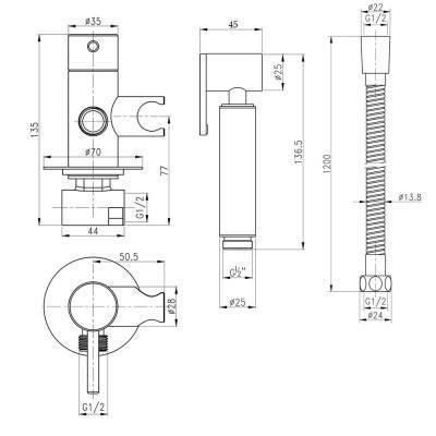 Будкрам купити Набір для гігієнічного душу зі змішувачем Qtap Inspai-Varius VOT V00440001 Набір для гігієнічного душу зі змішувачем Qtap Inspai-Varius VOT V00440001 2