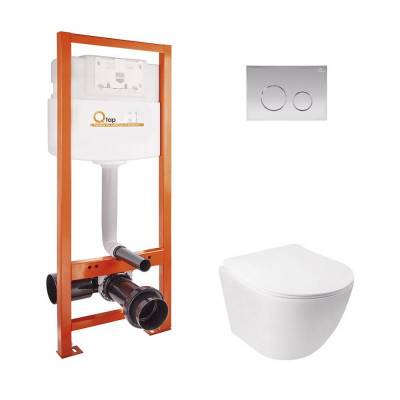 Будкрам купити Набір Qtap інсталяція Nest QTNESTM425M11SAT + унітаз з сидінням Jay QT07335176W