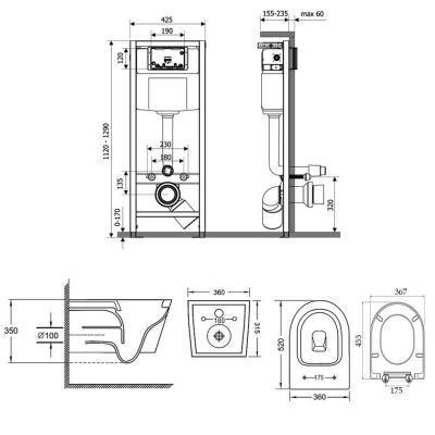 Будкрам купити Набір Qtap інсталяція Nest QTNESTM425M11SAT + унітаз з сидінням Jay QT07335176W Набір Qtap інсталяція Nest QTNESTM425M11SAT + унітаз з сидінням Jay QT07335176W 2
