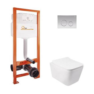 Будкрам купити Набір Qtap інсталяція Nest QTNESTM425M11SAT + унітаз з сидінням Crow QT05335170W