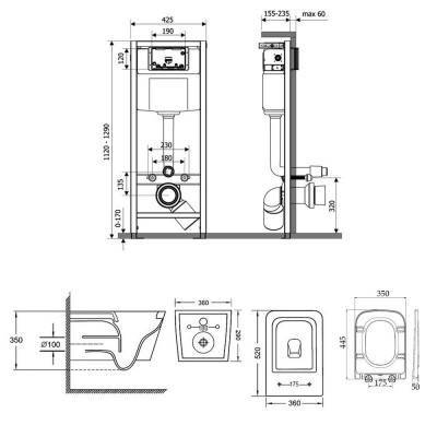 Будкрам купити Набір Qtap інсталяція Nest QTNESTM425M11SAT + унітаз з сидінням Crow QT05335170W Набір Qtap інсталяція Nest QTNESTM425M11SAT + унітаз з сидінням Crow QT05335170W 2