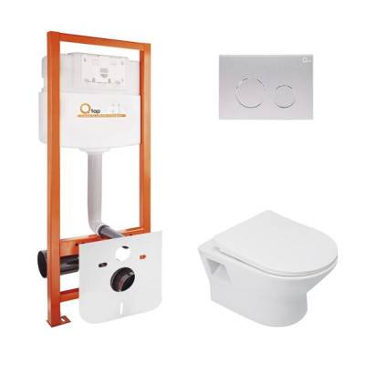 Будкрам купити Набір Qtap інсталяція Nest QTNESTM425M11SAT + унітаз з сидінням Lark QT0331159W