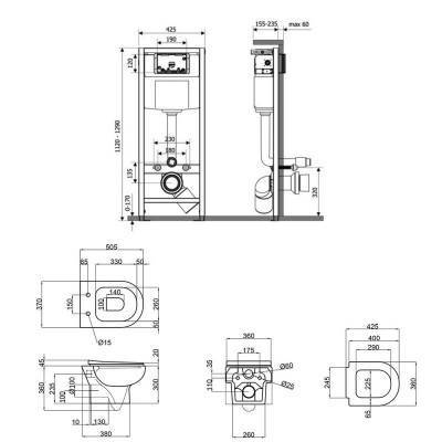 Будкрам купить Набор Qtap инсталляция Nest QTNESTM425M11SAT + унитаз с сиденьем Lark QT0331159W Набор Qtap инсталляция Nest QTNESTM425M11SAT + унитаз с сиденьем Lark QT0331159W 2