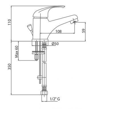 Будкрам купить Смеситель для раковины Bianchi Mistral LVBMST2002SACRM Смеситель для раковины Bianchi Mistral LVBMST2002SACRM 2