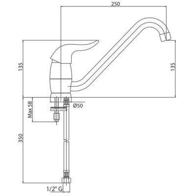 Будкрам купить Смеситель для кухни Bianchi Aladino LVMALD20000ACRM Смеситель для кухни Bianchi Aladino LVMALD20000ACRM 2