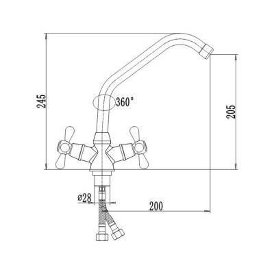 Будкрам купить Смеситель для кухни Qtap Mayfair CRM 271FK Смеситель для кухни Qtap Mayfair CRM 271FK 2