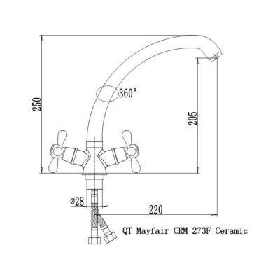 Будкрам купить Смеситель для кухни Qtap Mayfair CRM 273F Смеситель для кухни Qtap Mayfair CRM 273F 2