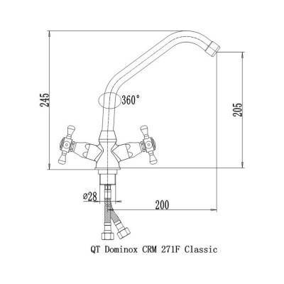 Будкрам купить Смеситель для кухни Qtap Dominox CRM 271FK Смеситель для кухни Qtap Dominox CRM 271FK 2