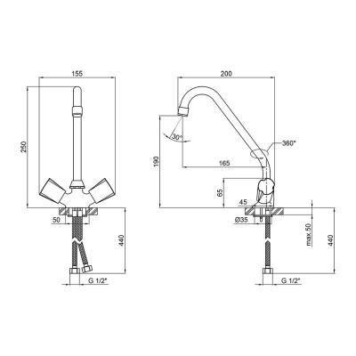 Будкрам купити Змішувач для кухні Qtap Mix CRM 271 Змішувач для кухні Qtap Mix CRM 271 2