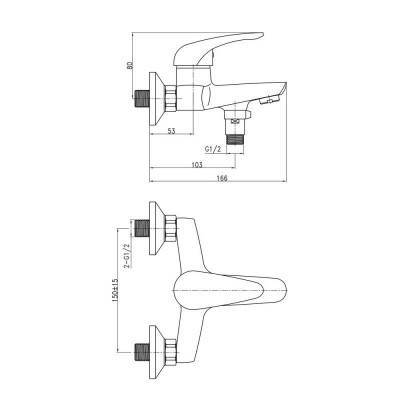 Будкрам купить Смеситель для ванны Qtap Eventi CRM 006 Смеситель для ванны Qtap Eventi CRM 006 2