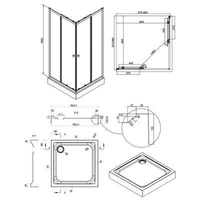 Будкрам купить Набор Qtap душевая кабина Presto WHI1099SP5 Pear + поддон Unisquare 309915 Набор Qtap душевая кабина Presto WHI1099SP5 Pear + поддон Unisquare 309915 2