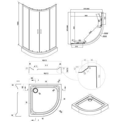 Будкрам купить Набор Qtap душевая кабина Taurus BLA1099AC6 Clear + поддон Uniarc 309915 Набор Qtap душевая кабина Taurus BLA1099AC6 Clear + поддон Uniarc 309915 2