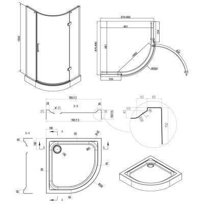Будкрам купить Набор Qtap душевая кабина Virgo CRM1099AC8 Clear + поддон Uniarc 309915 Набор Qtap душевая кабина Virgo CRM1099AC8 Clear + поддон Uniarc 309915 2