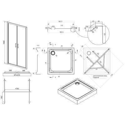 Будкрам купить Набор Qtap дверь в нишу Gemini CRM209.C6 + поддон Unisquare 309915 Набор Qtap дверь в нишу Gemini CRM209.C6 + поддон Unisquare 309915 2