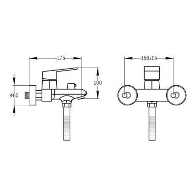 Будкрам купить Смеситель для ванны Potato P3006 Смеситель для ванны Potato P3006 2