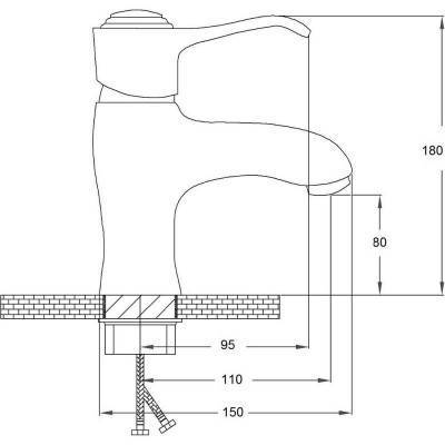 Будкрам купити Змішувач для раковини Potato P1015-4 Змішувач для раковини Potato P1015-4 2