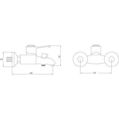 Будкрам купить Смеситель для ванны Potato P3015-4 Смеситель для ванны Potato P3015-4 2