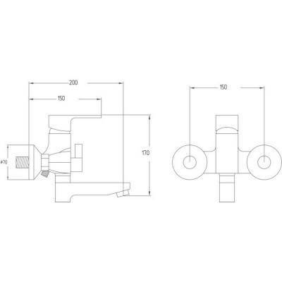 Будкрам купить Смеситель для ванны Potato P3033 Смеситель для ванны Potato P3033 2