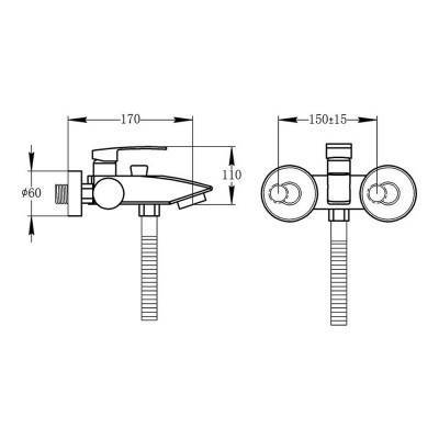 Будкрам купить Смеситель для ванны Potato P3008 Смеситель для ванны Potato P3008 2