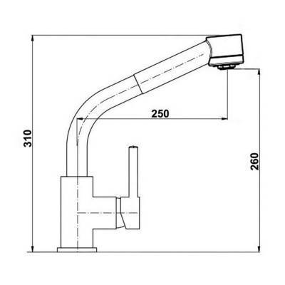 Будкрам купити Змішувач для кухні з висувним виливом Potato P907-1 Змішувач для кухні з висувним виливом Potato P907-1 2