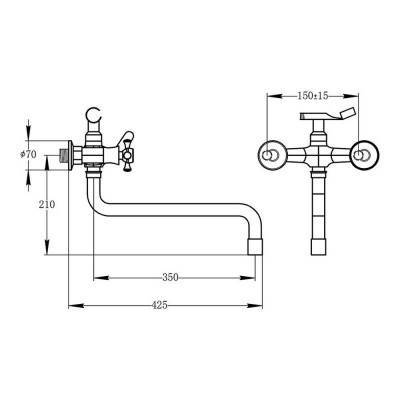 Будкрам купить Смеситель для ванны Potato P2664 Смеситель для ванны Potato P2664 2
