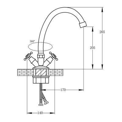 Будкрам купить Смеситель для кухни Potato P4965 Смеситель для кухни Potato P4965 2