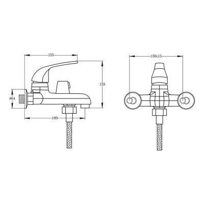 Будкрам купить Смеситель для ванны Potato P30203 Смеситель для ванны Potato P30203 2