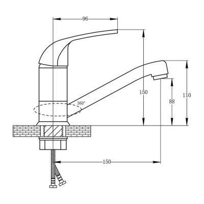 Будкрам купить Смеситель для кухни Potato P45203-2 Смеситель для кухни Potato P45203-2 2