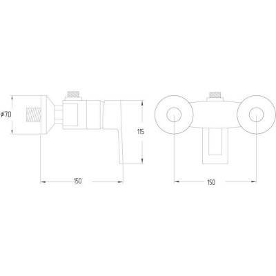 Будкрам купити Змішувач для душу Potato P2030-7 Змішувач для душу Potato P2030-7 2