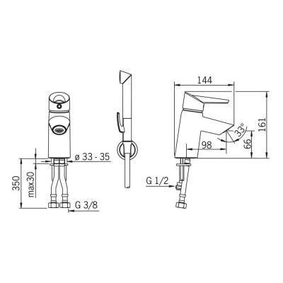 Будкрам купить Смеситель для раковины с лейкой Oras Optima 2712F Смеситель для раковины с лейкой Oras Optima 2712F 2
