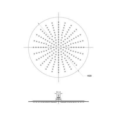 Будкрам купить Лейка для верхнего душа Potato P103-40 Лейка для верхнего душа Potato P103-40 2