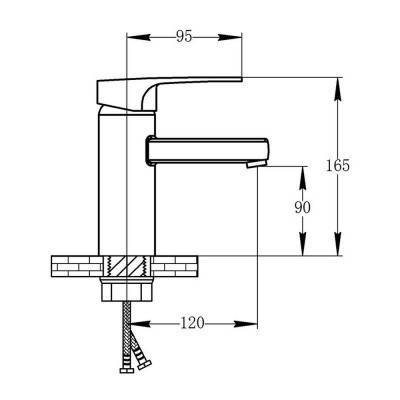 Будкрам купить Смеситель для раковины Potato P10223-7 Смеситель для раковины Potato P10223-7 2