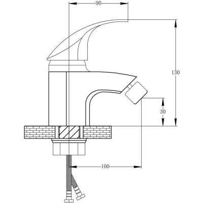 Будкрам купить Смеситель для биде Potato P1307 Смеситель для биде Potato P1307 2