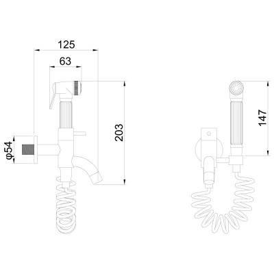 Будкрам купить Кран на одну воду с гигиеническим душем Potato P0047 Кран на одну воду с гигиеническим душем Potato P0047 2
