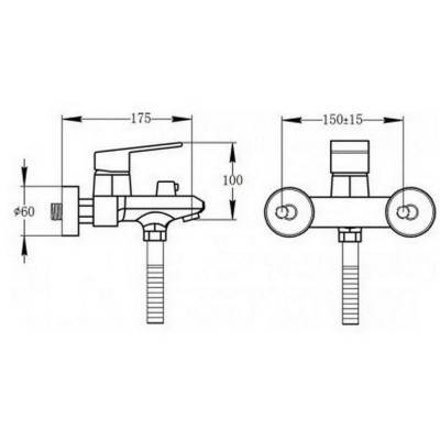Будкрам купить Смеситель для ванны Potato P3006B Смеситель для ванны Potato P3006B 2