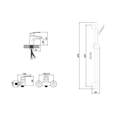 Будкрам купить Набор смесителей Potato P9003 Набор смесителей Potato P9003 2