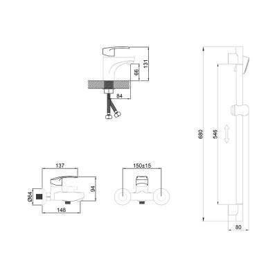 Будкрам купить Набор смесителей Potato P9004 Набор смесителей Potato P9004 2