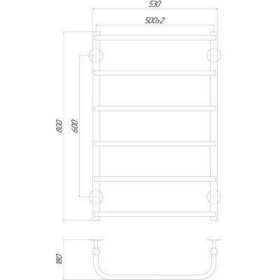 Будкрам купить Полотенцесушитель электрический Qtap Standard (CRM) P6 500х800 LE Полотенцесушитель электрический Qtap Standard (CRM) P6 500х800 LE 2