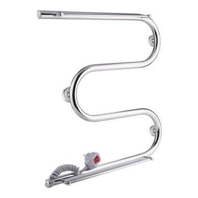 Будкрам купити Рушникосушка електрична Qtap Snake shelf (CRM) 500x500 LE з полотенцедержателем Рушникосушка електрична Qtap Snake shelf (CRM) 500x500 LE з полотенцедержателем 1_small