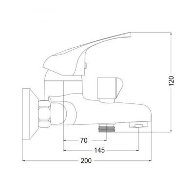 Будкрам купить Смеситель для ванны Potato P3028-04 Смеситель для ванны Potato P3028-04 2