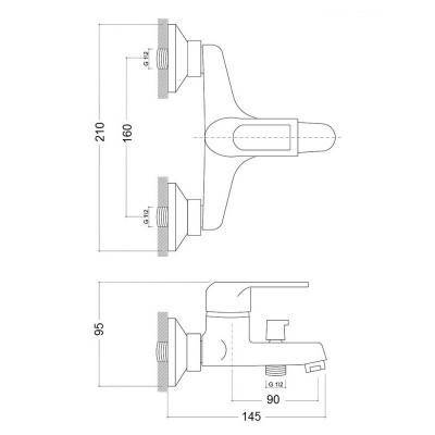 Будкрам купить Смеситель для ванны Potato P30217 Смеситель для ванны Potato P30217 2