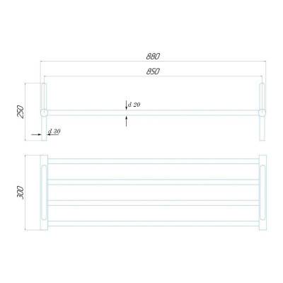 Будкрам купить Полка электрическая для обуви Q-tap Lugano CRM P1 250x850 Полка электрическая для обуви Q-tap Lugano CRM P1 250x850 2
