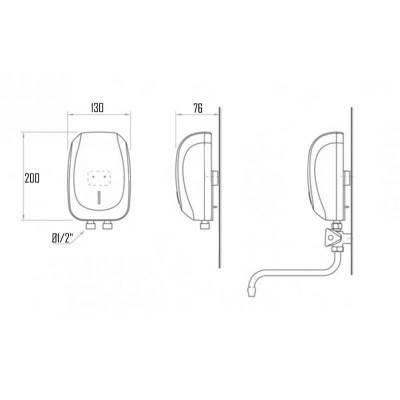 Будкрам купити Проточний водонагрівач Tesy зі змішувачем 3,5 кВт (IWH35X01KI) Проточний водонагрівач Tesy зі змішувачем 3,5 кВт (IWH35X01KI) 2