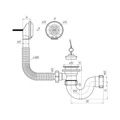 Будкрам купить Сифон для ванны ANI Plast E155-E156 Сифон для ванны ANI Plast E155-E156 2