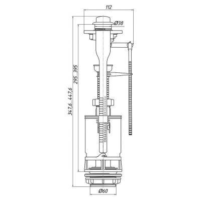 Будкрам купити Зливний механізм для унітазу ANI Plast WC7030M Зливний механізм для унітазу ANI Plast WC7030M 2