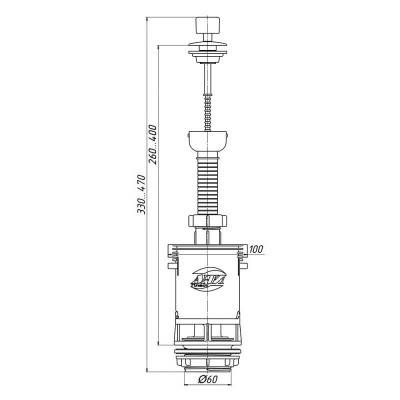 Будкрам купити Зливний механізм для унітазу ANI Plast WC7040M Зливний механізм для унітазу ANI Plast WC7040M 2